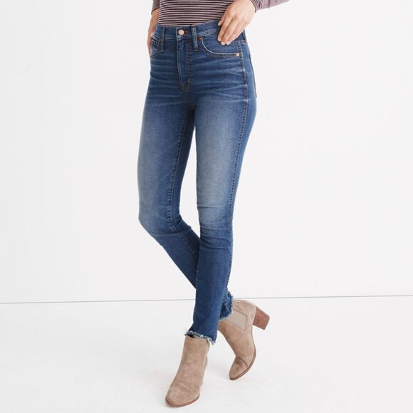 Madewell 10" High Rise Raw Hem Skinny Jeans - Picture 1 of 4